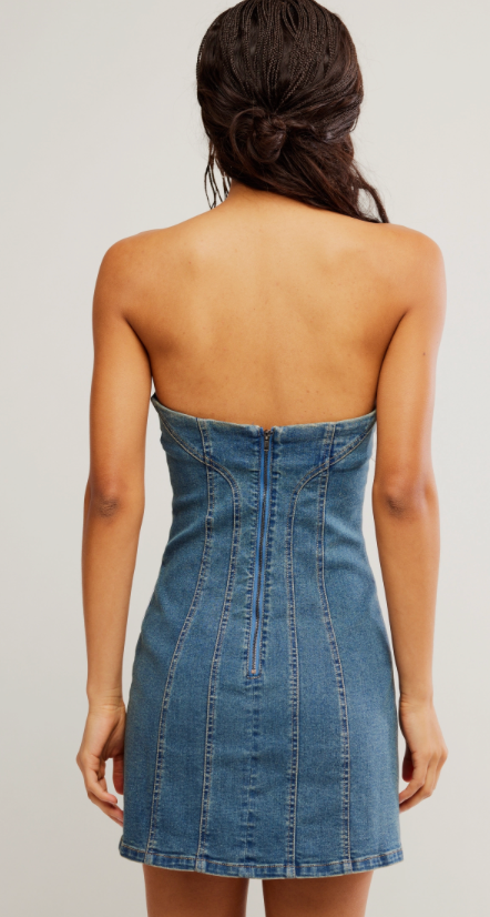 Alexa Denim Mini Denim Dress by Free People