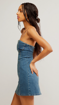Alexa Denim Mini Denim Dress by Free People