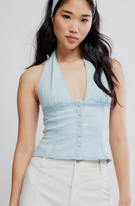Denim Halter Top by Free People