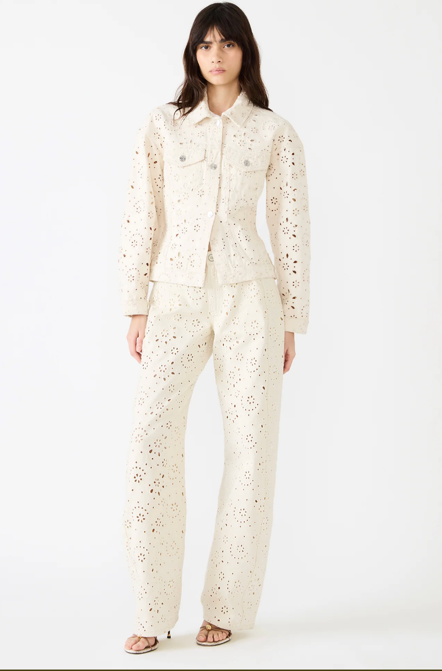 Eyelet Button Down Jacket by Steve Madden