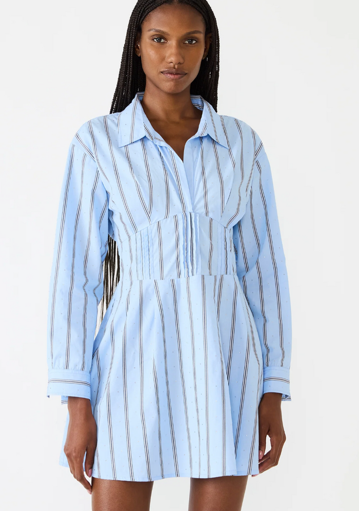 Button Down Striped Tshirt Dress by Steve Madden