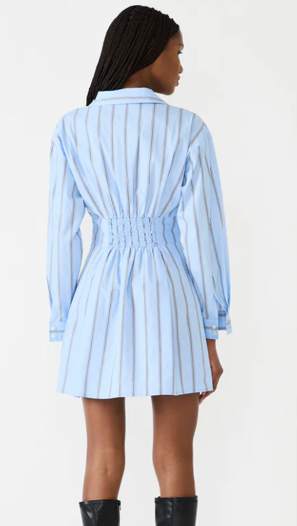 Button Down Striped Tshirt Dress by Steve Madden