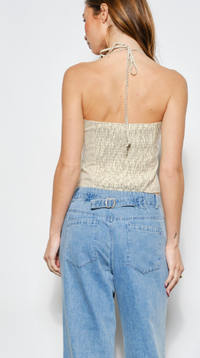 Striped Beaded Top