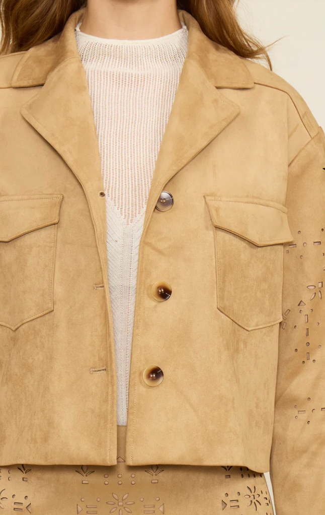 Faux Suede Jacket by Lucy Paris