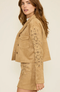 Faux Suede Jacket by Lucy Paris
