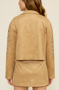 Faux Suede Jacket by Lucy Paris
