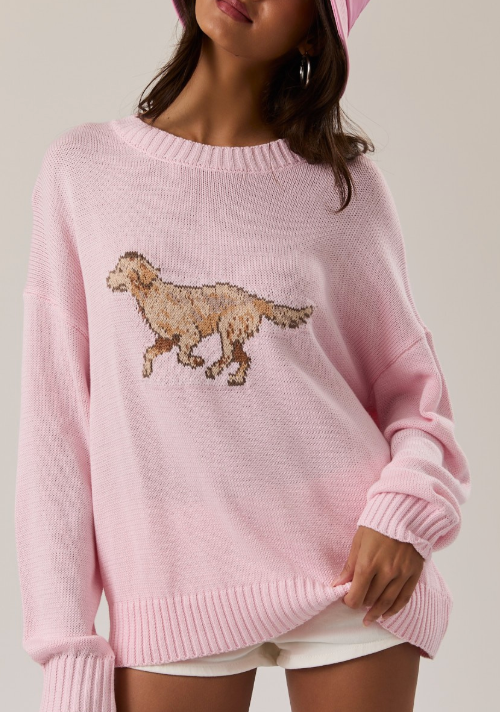 Golden Retriever Dog Graphic Sweater