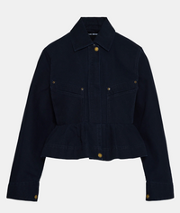 Sloane Peplum Jacket in Blue by Steve Madden