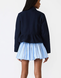 Sloane Peplum Jacket in Blue by Steve Madden