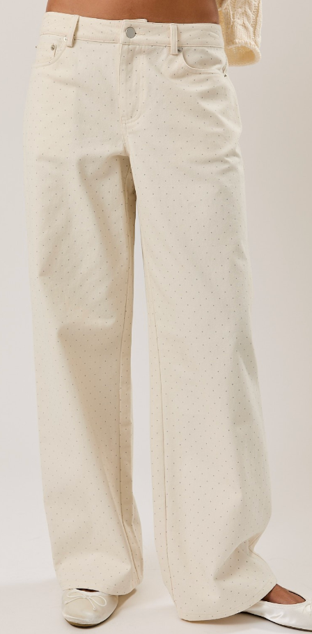 Low rise Polka Dot Pants