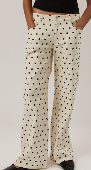Mid rise Polka Dot Pants