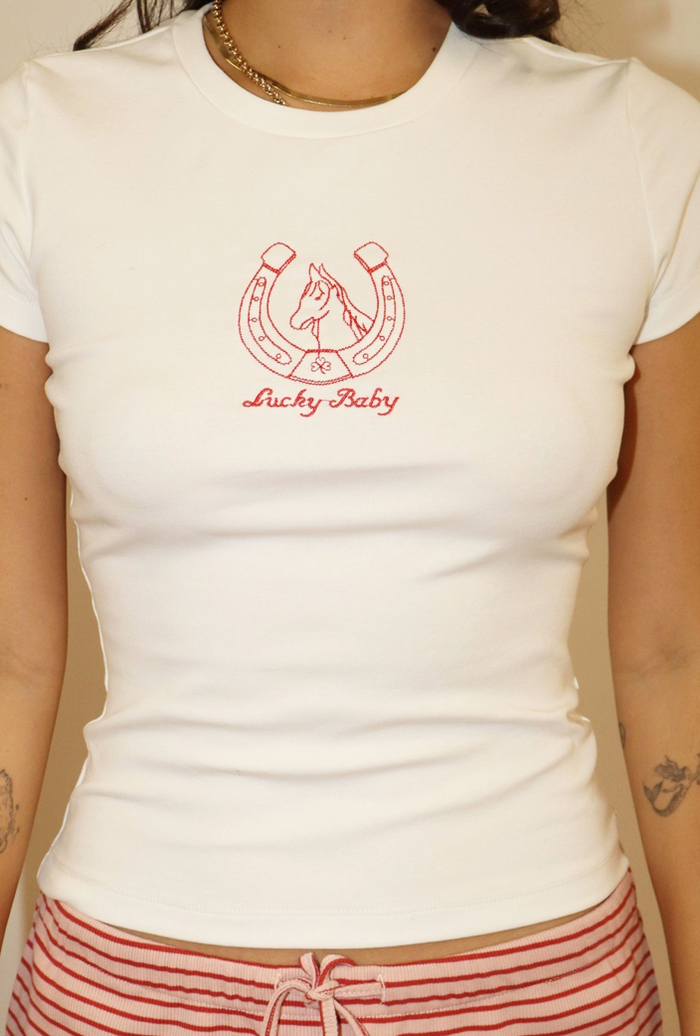 Lucky Embroidered Top