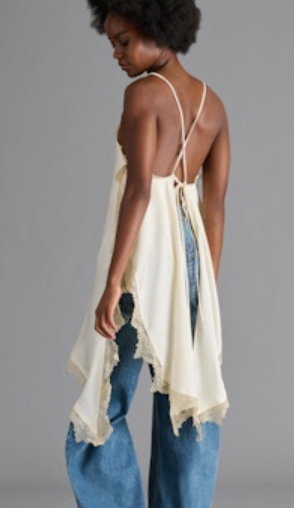 Margan Satin Asymmetrical Top by Steve Madden