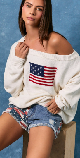 American Flag Sweater