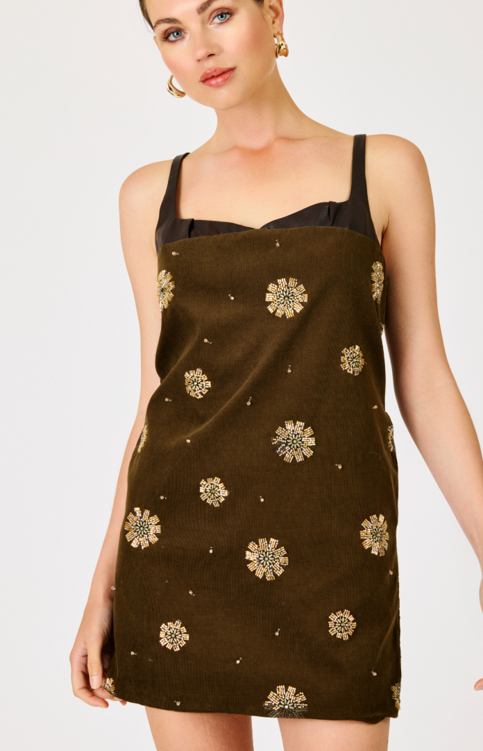 Harrison Embellished Mini Dress by Line and Dot
