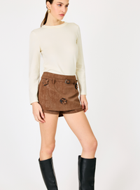 Vegan Leather Skort by Line and Dot