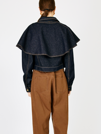 Roxie Cape Denim Jacket by Line and Dot
