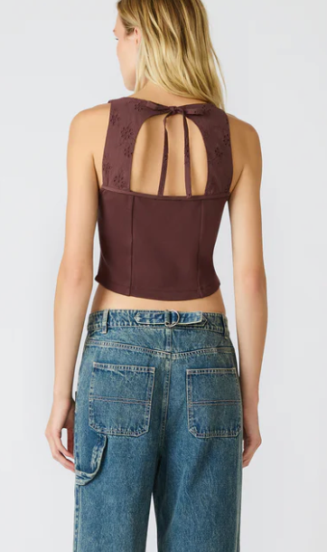 Brown Dixie Knit Top by Steve Madden