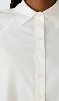 Tess White Button Down Top by Steve Madden