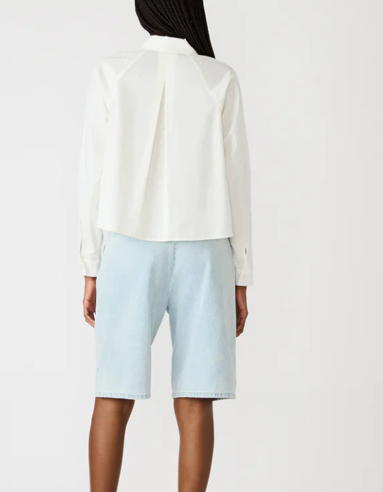 Tess White Button Down Top by Steve Madden