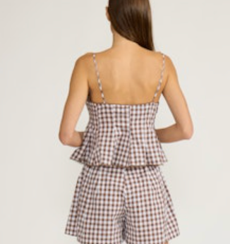 Holly Plaid Tie Top by Lucy Paris