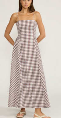 Brown Plaid Dress by Lucy Paris