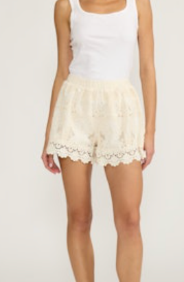 Crochet Lace shorts by Lucy Paris