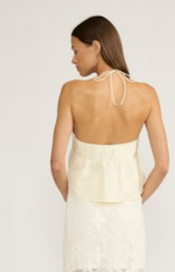 Yellow Beaded Top by Lucy Paris
