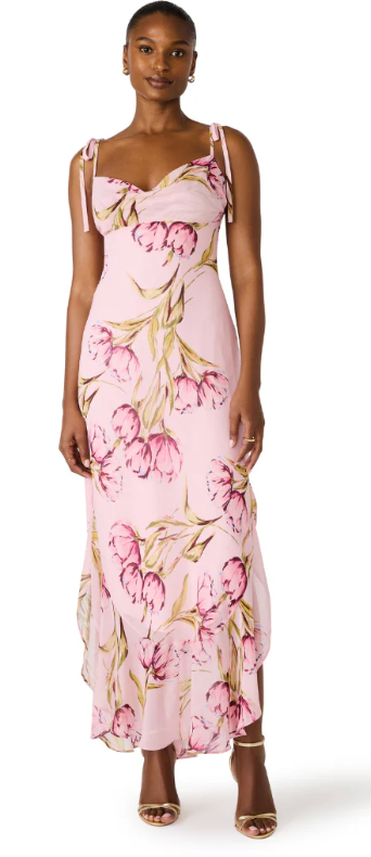 Pink Floral Maxi Dress by Steve Madden