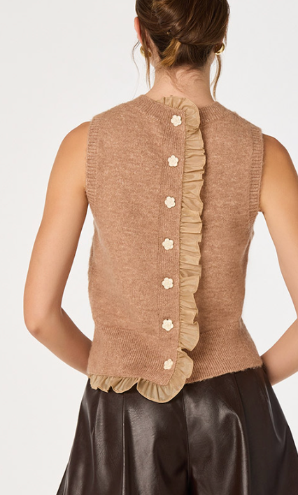 Pernille Sweater Vest Top by ASTR