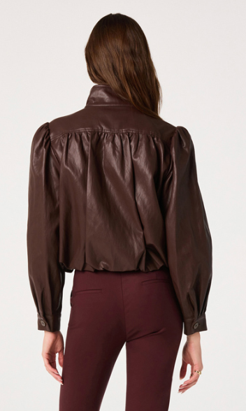 Estero Brown Vegan Leather Jacket by ASTR