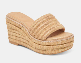Raffia Platform Wedge Sandal by Dolce Vita