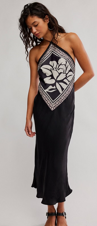 Citrine Black and White Maxi Dress by Free People