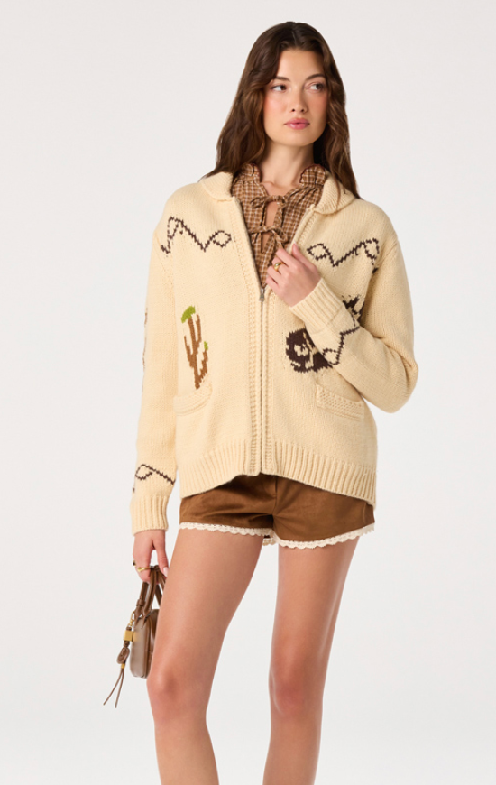 Ivy Horse Zipper Cardigan by ASTR