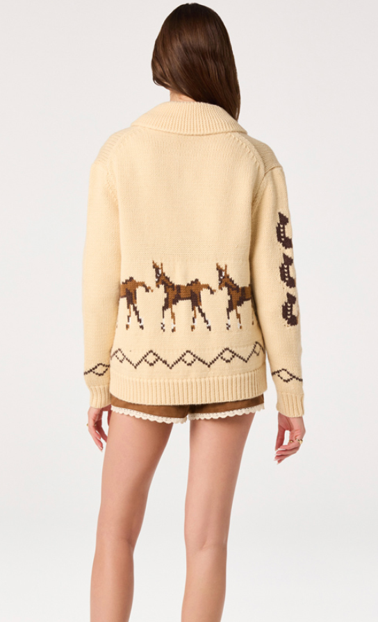 Ivy Horse Zipper Cardigan by ASTR