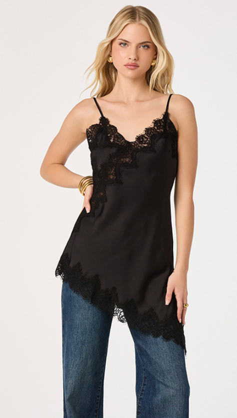 Laura Lace Satin Top by ASTR