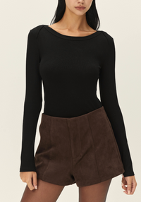 Faux Suede Shorts by Elodie