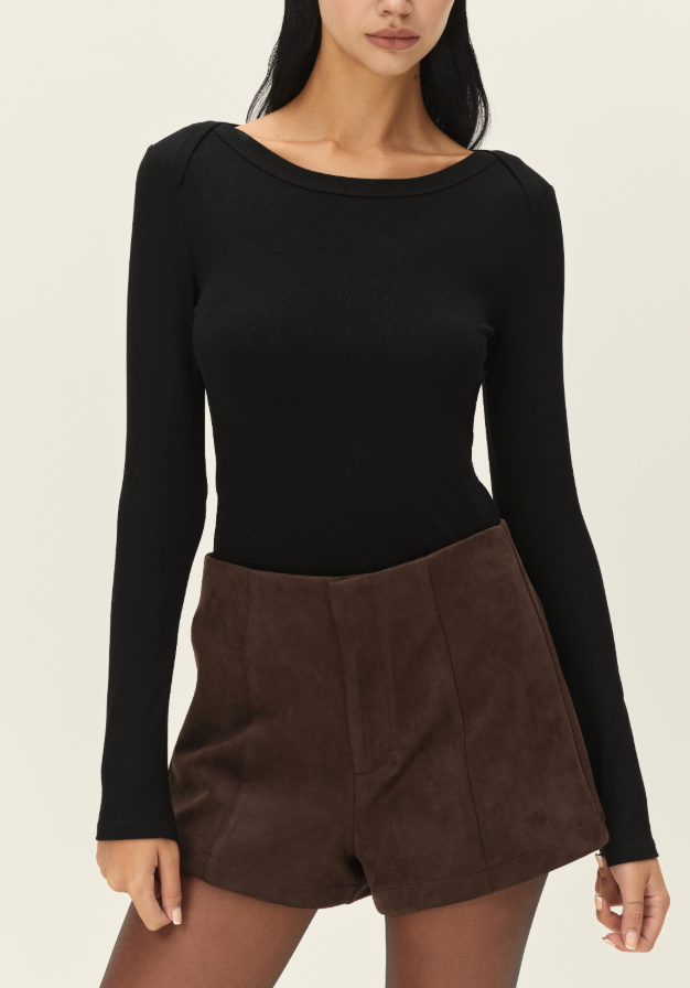 Faux Suede Shorts by Elodie