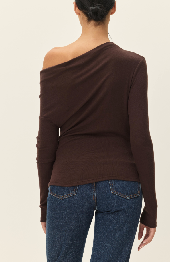 Hector Brown One Shoulder Top by Elodie