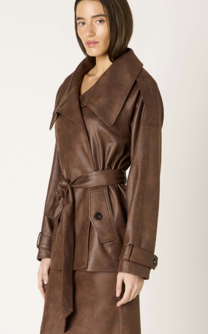 Vegan Leather Wrap Jacket by NIA