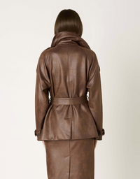 Vegan Leather Wrap Jacket by NIA