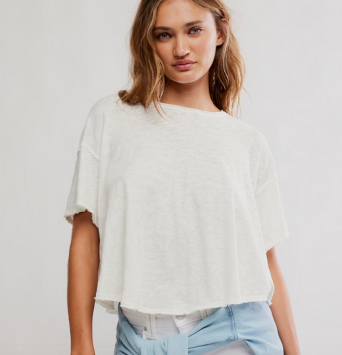 White Oversized Sleeve Top by Free People