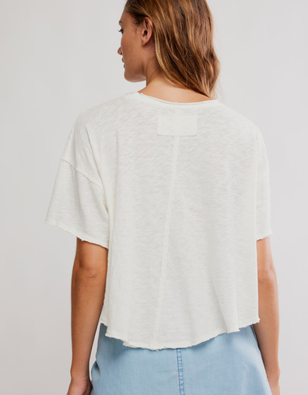 White Oversized Sleeve Top by Free People