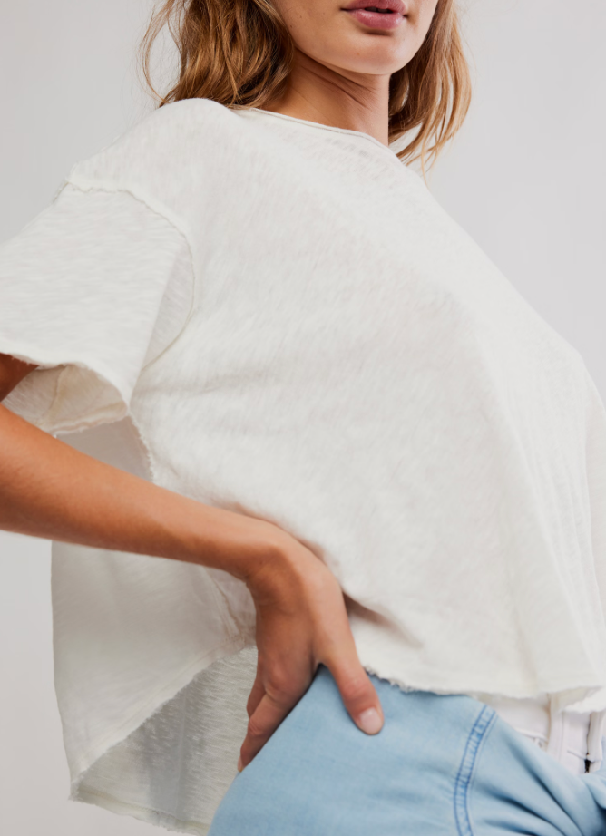White Oversized Sleeve Top by Free People