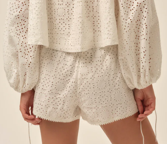 Eyelet Shorts by For Love and Lemons