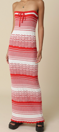 Strapless Sweater Maxi Dress