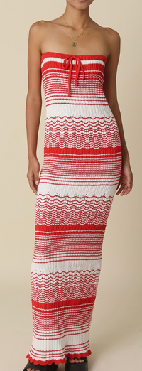 Strapless Sweater Maxi Dress