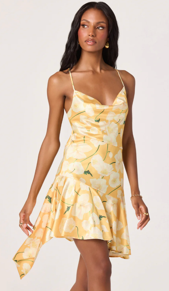 Paloma Yellow Mini Dress by ASTR