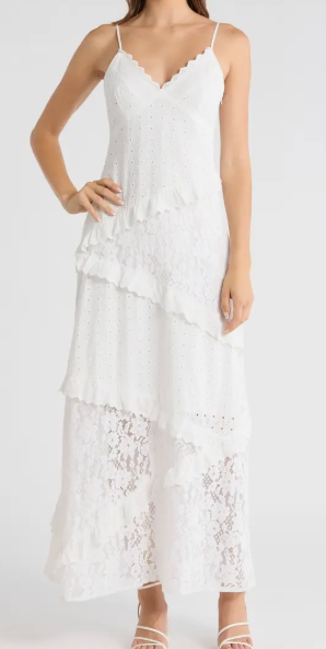 White Lace Maxi Dress by Steve Madden