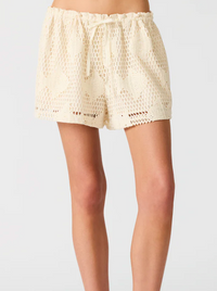 Cream Crochet Short by Steve Madden